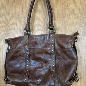 Patricia Nash leather large hand/shoulder bag with multiple pockets
